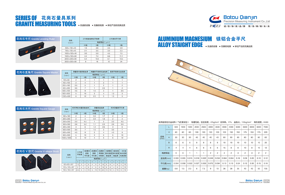 花岗石量具、镁铝平尺